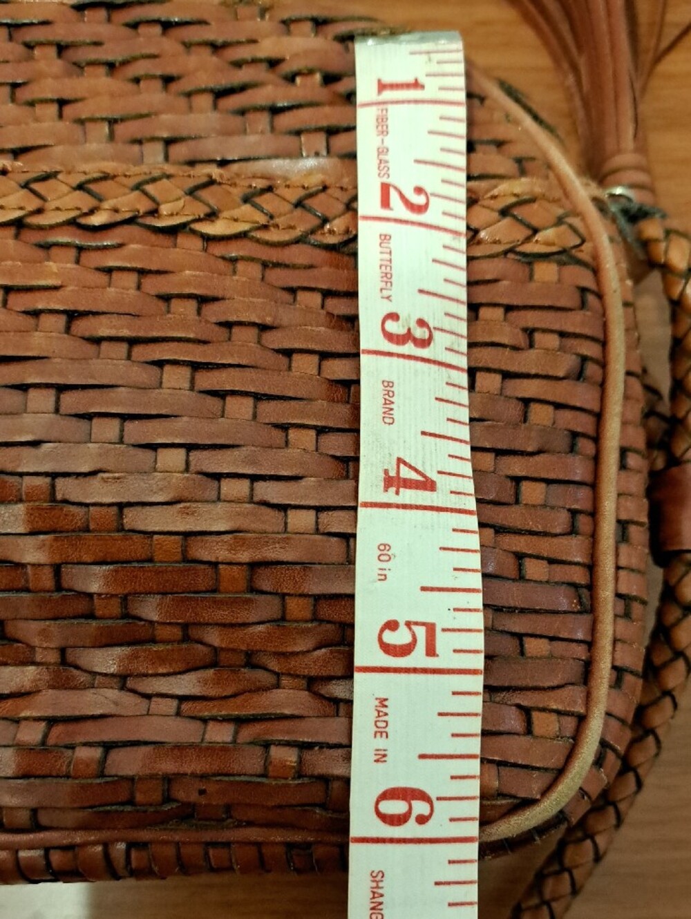 Talbots Woven Brown Leather Crossbody Bag - Women - Picture 14 of 16